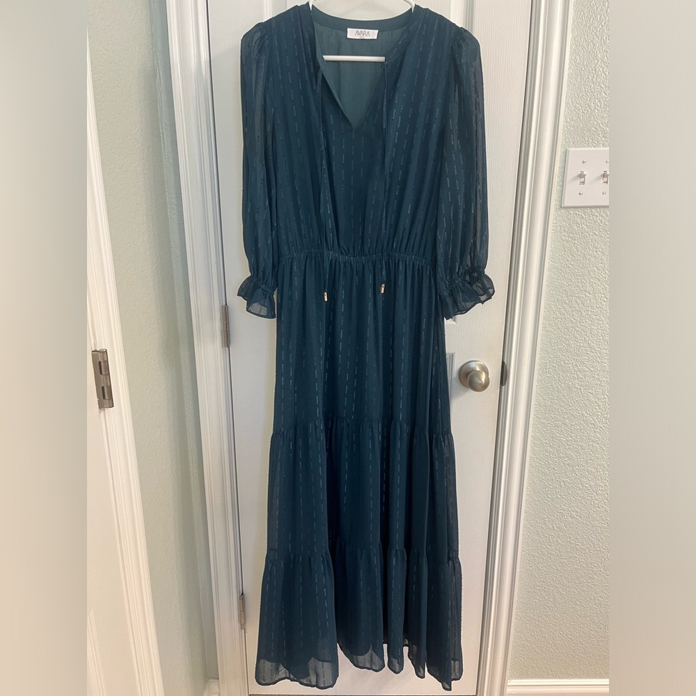 Elegant Teal Maxi Dress